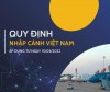 QUY ĐỊNH NHẬP CẢNH DÀNH CHO HÀNH KHÁCH BAY TỚI VIỆT NAM (ÁP DỤNG TỪ NGÀY 15/03/2022)
